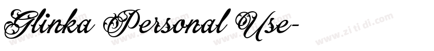 Glinka Personal Use字体转换